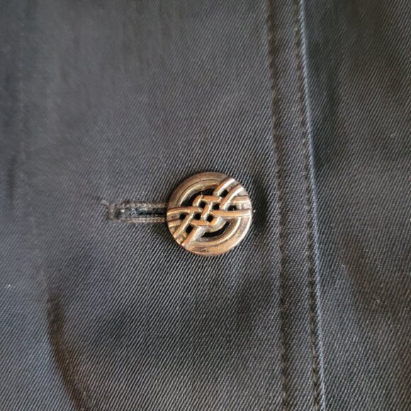 Hilary Radley Trench Coat Womens 4 Black Wool Business Casual Canadian Jacket - Picture 3 of 16